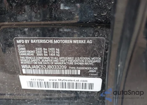 2018 BMW 530E from USA, damaged, VIN WBAJA9C52JB033209